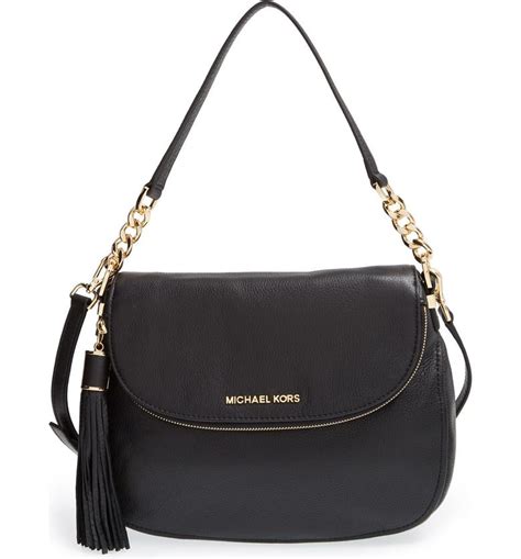 michael kors bedford tassel medium convertible leather shoulder bag